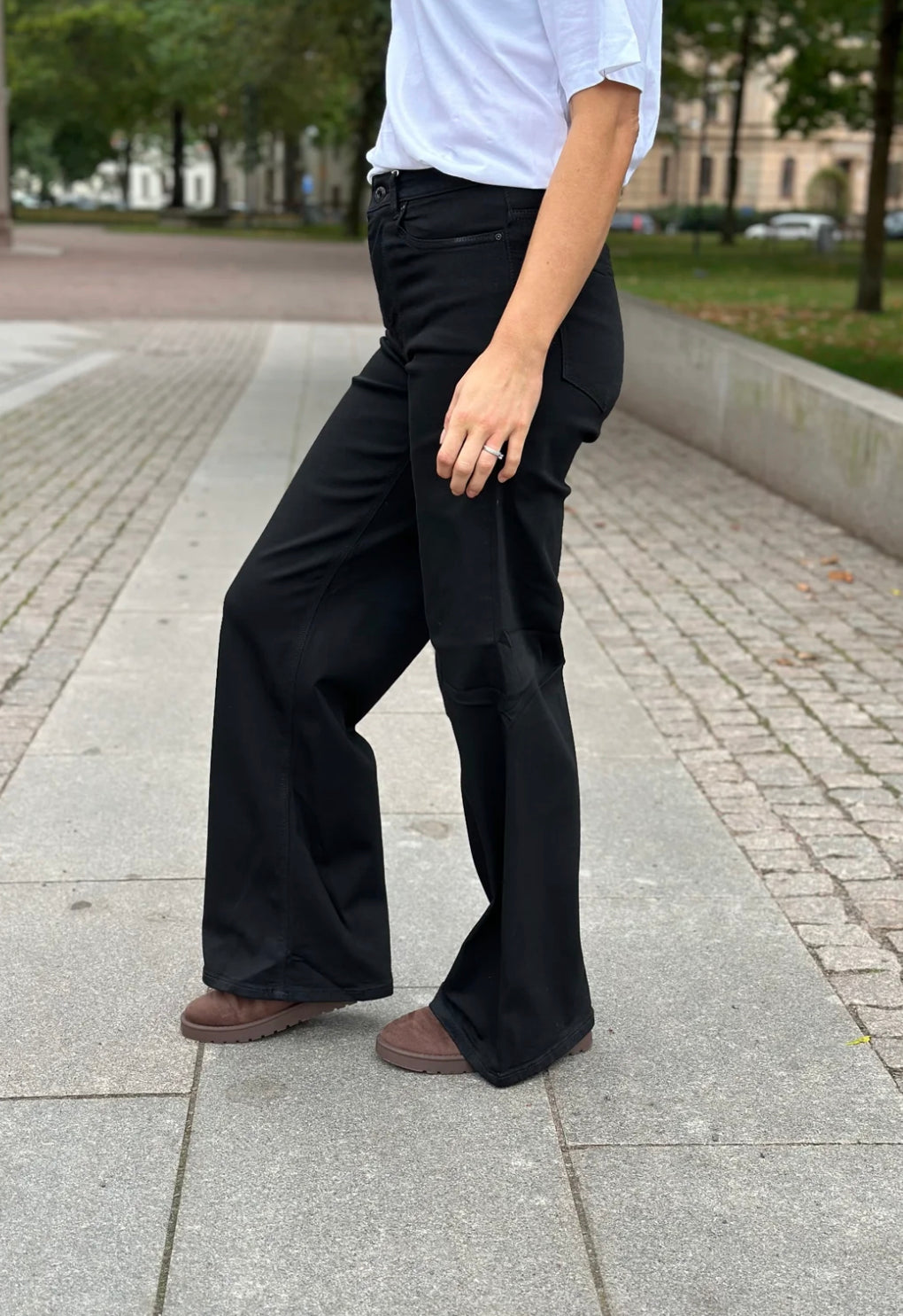 ONLY - MADISON BLUSH HW WIDE 15301338 - BLACK DENIM