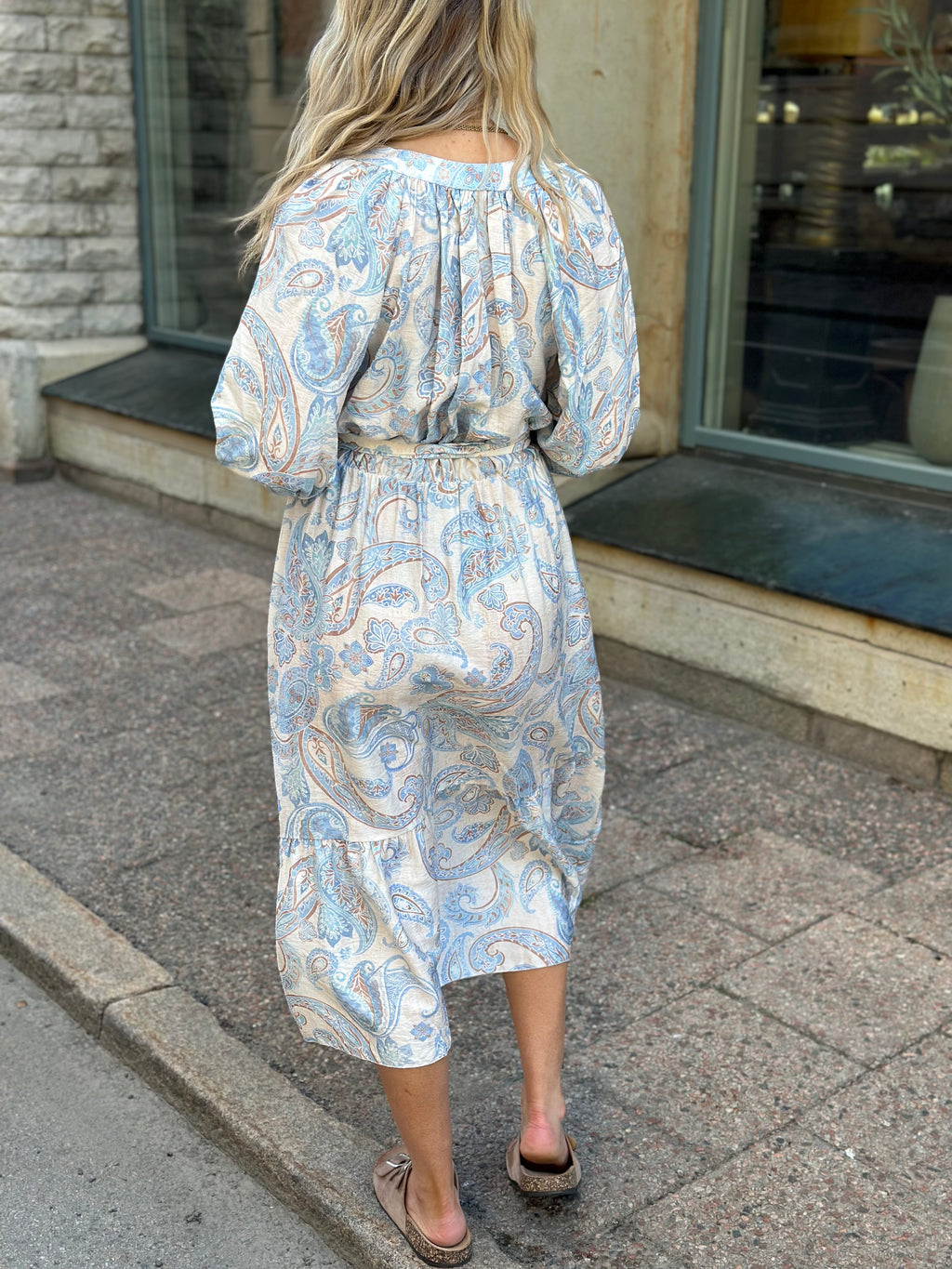 MOONDUST - PAISLEY DRESS MO4132 - SOFT BLUE
