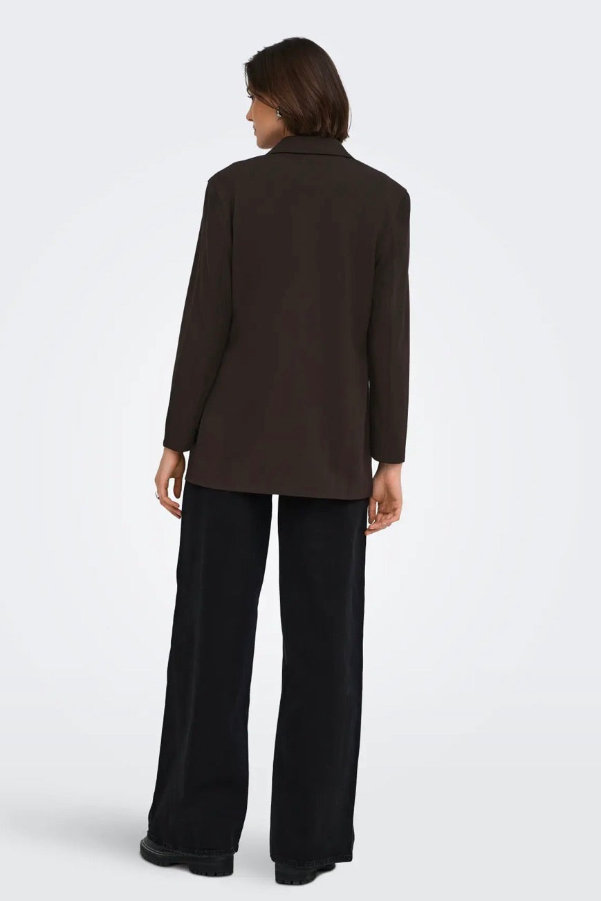 JDY - GEGGO LIFE L/S BLAZER - CHOCOLATE TORTE