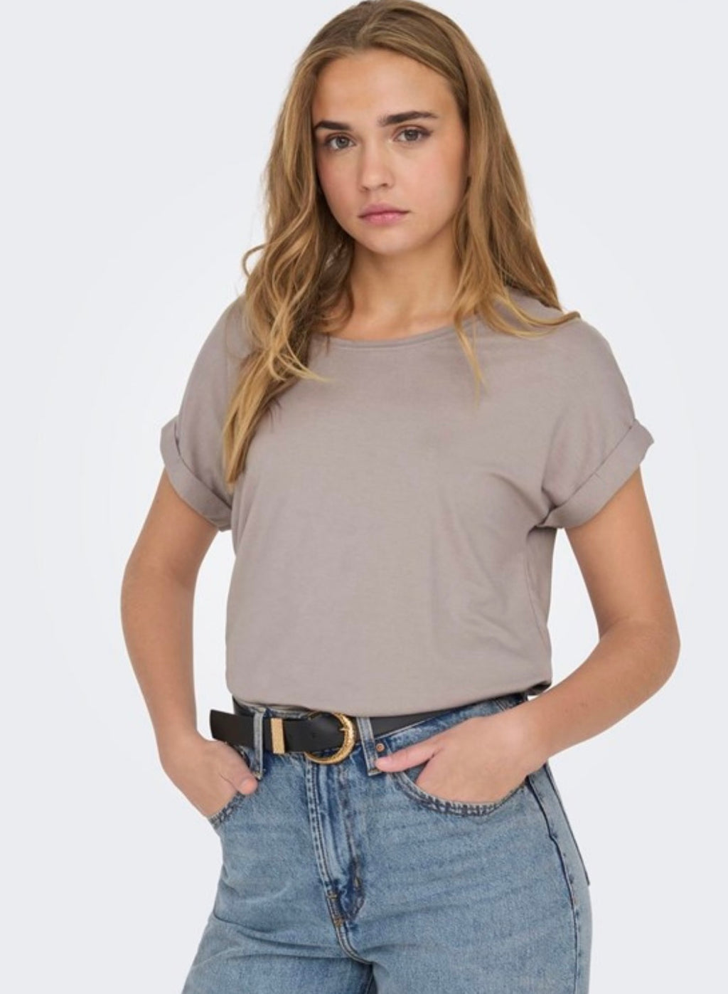 ONLY - MOSTER S/S O-NECK TOP - ETHEREA