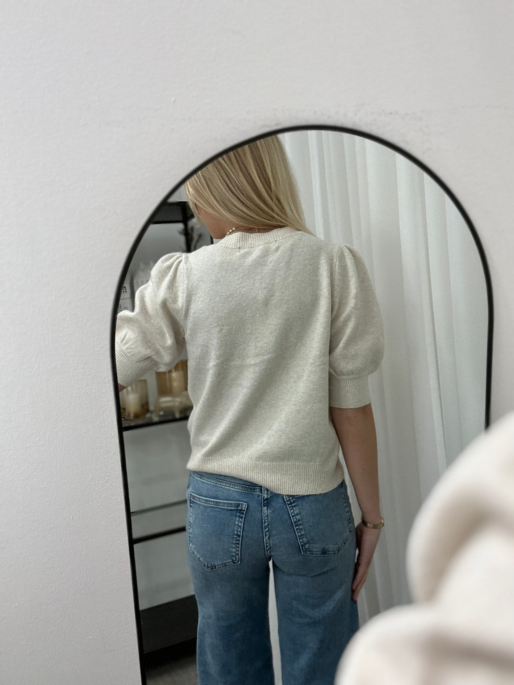 VEROMODA - DOFFY 2/4 O-NECK PULLOVER - BIRCH/MELANGE