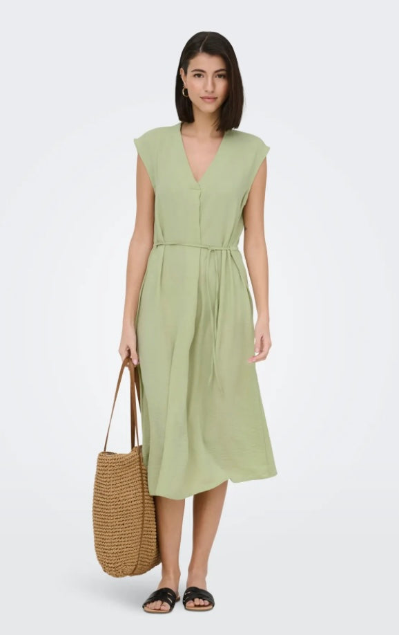 JDY - DIVYA LIFE S/L MIDI DRESS - LINT