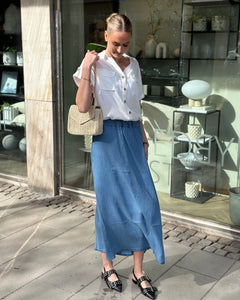 ONLY - PEMA VENEDIG LONG SKIRT DENIM - MEDIUM BLUE DENIM