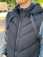 Ladda upp bild till gallerivisning, JDY - SKYLAR LIFE HOOD WAISTCOAT - BLACK

