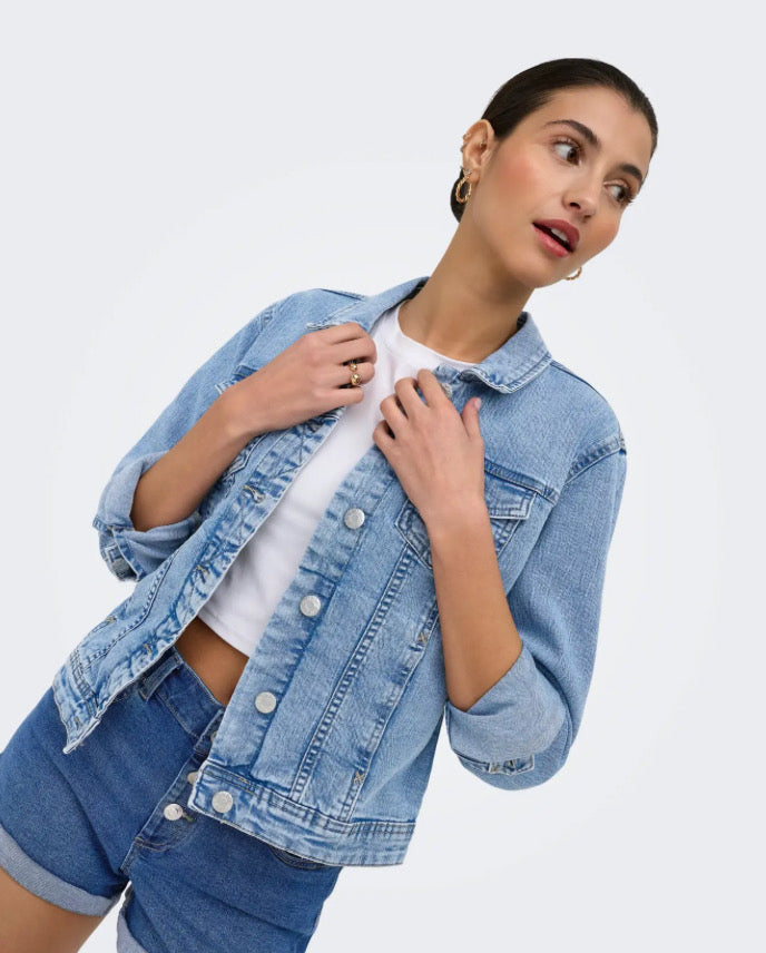 ONLY - WONDER JACKET - LIGHT BLUE DENIM