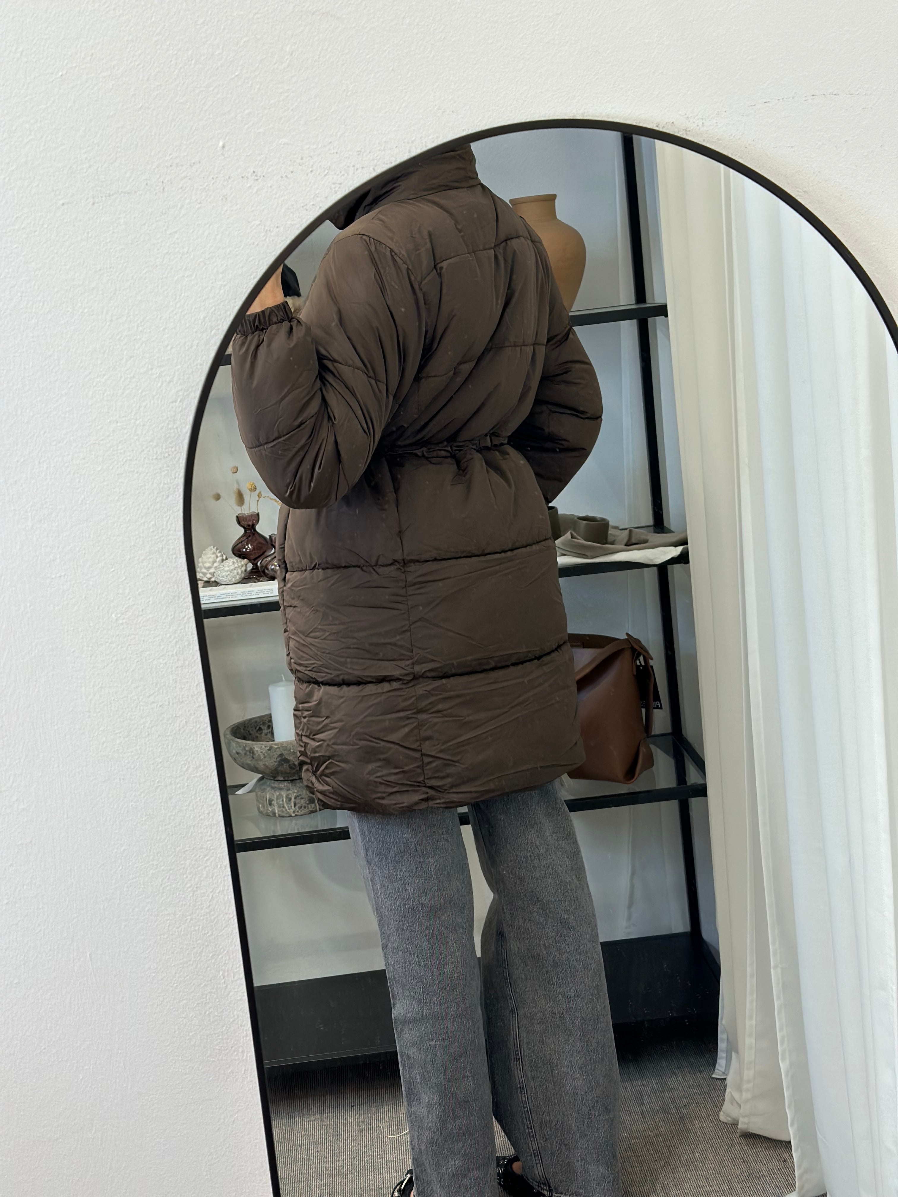 PIECES - JUMBO PUFFER JACKET - HOT FUDGE