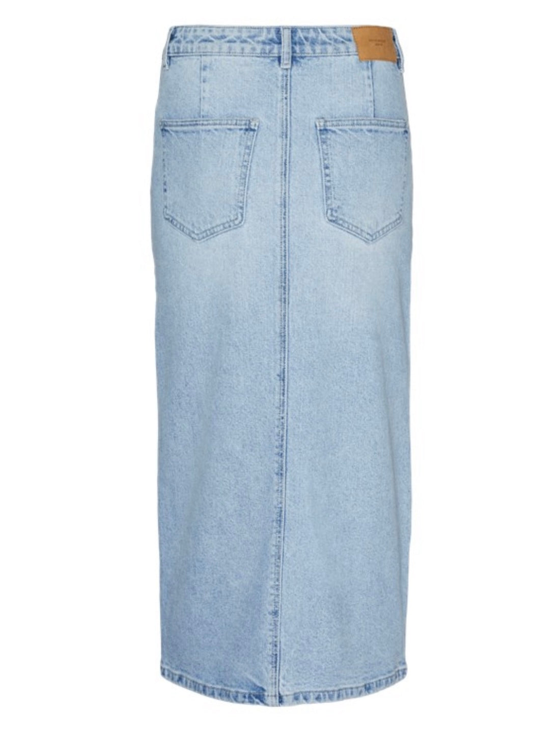 VERO MODA - VERI HR CALF DENIM SKIRT - LIGHT BLUE DENIM