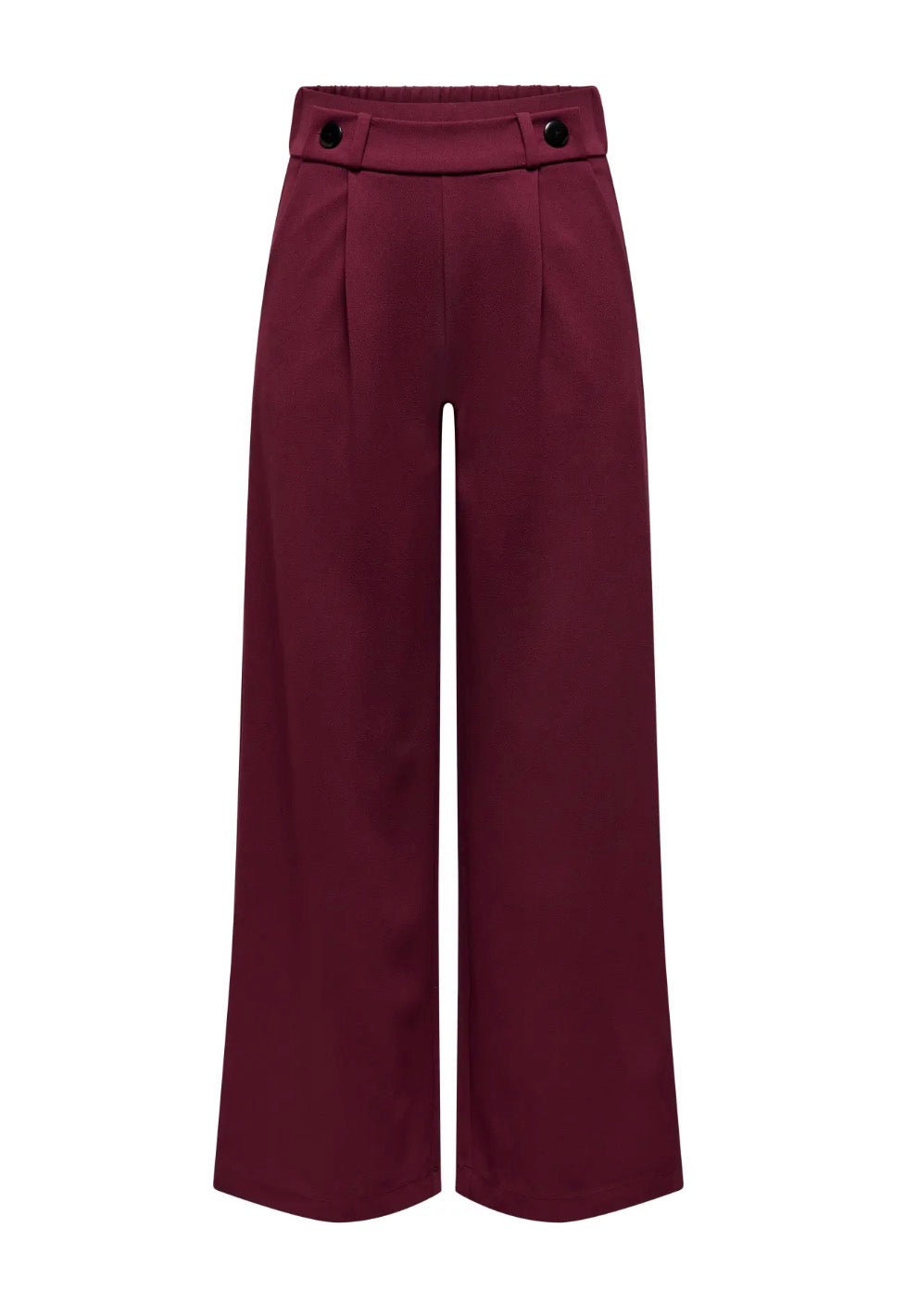 JDY - GEGGO NEW LONG PANT - CABARNET / BLACK BUTTONS