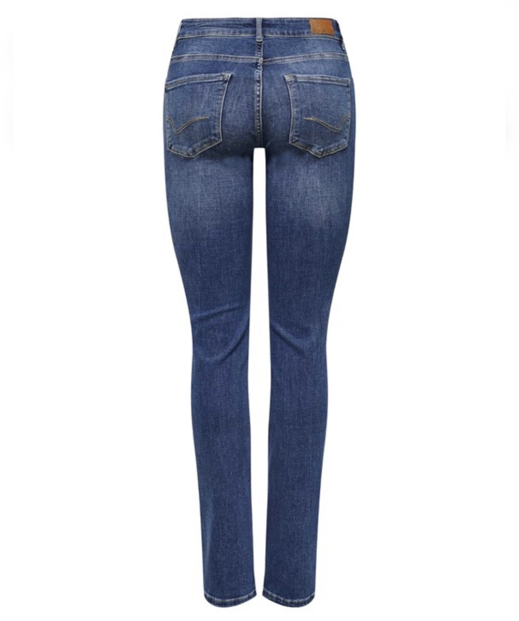 ONLY - ALICIA REG STRT DNM DOT879 - MEDIUM BLUE DENIM