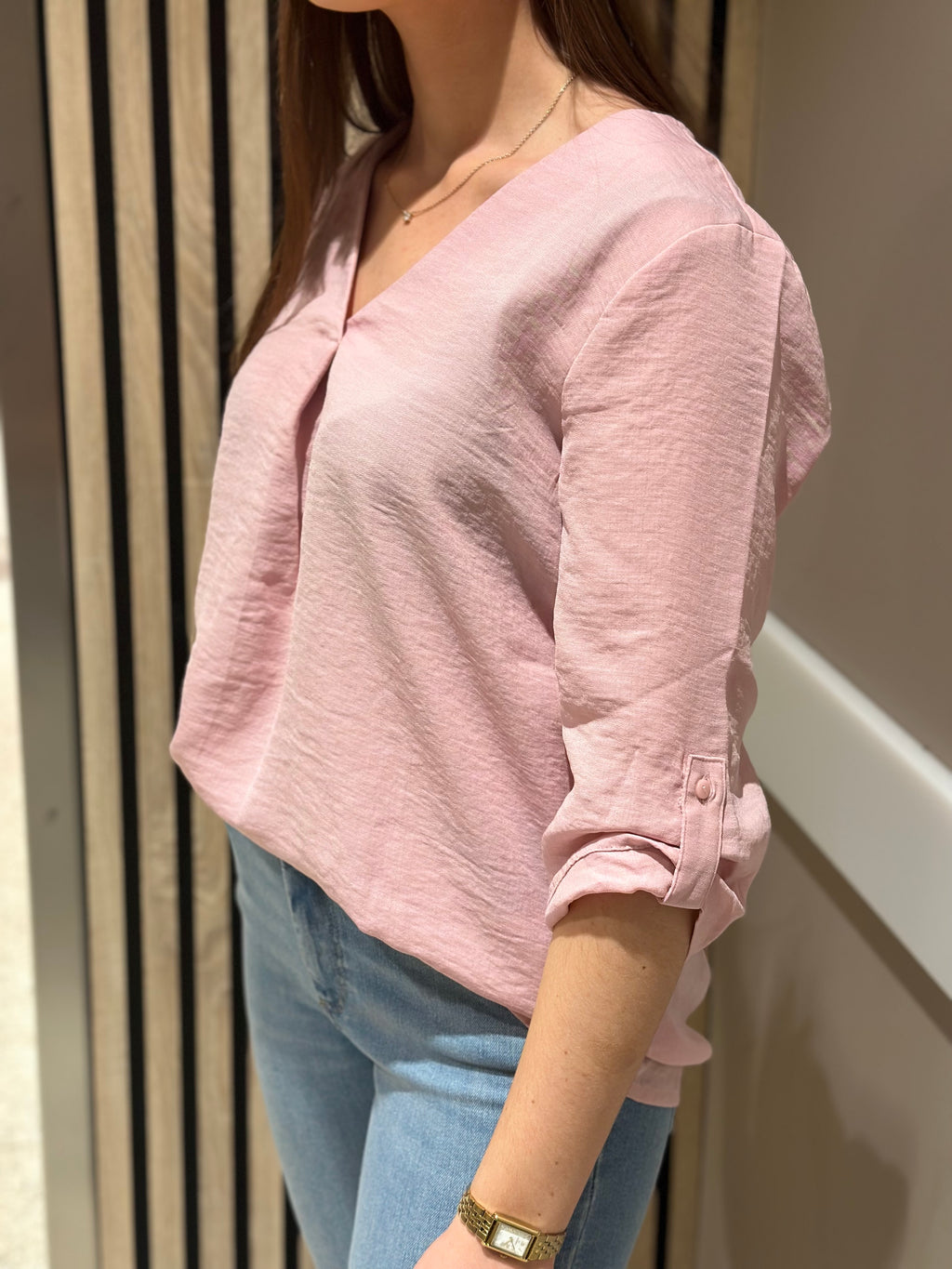 JDY - DIVYA 3/4 TOP - BLEACHED MAUVE