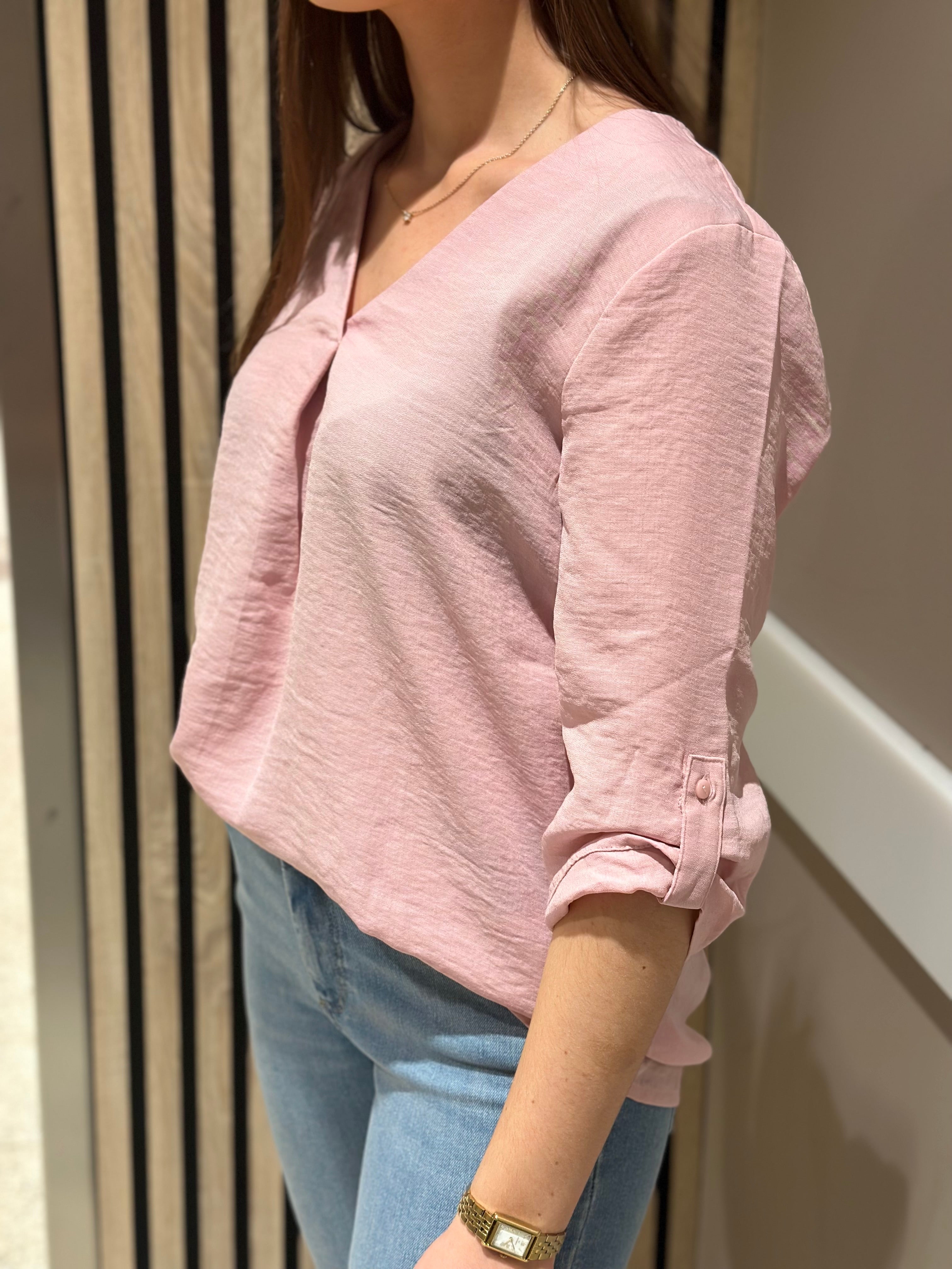 JDY - DIVYA 3/4 TOP - BLEACHED MAUVE