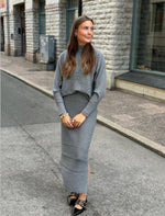 Ladda upp bild till gallerivisning, JDY - LIFE LONG SKIRT - MEDIUM GREY MELANGE
