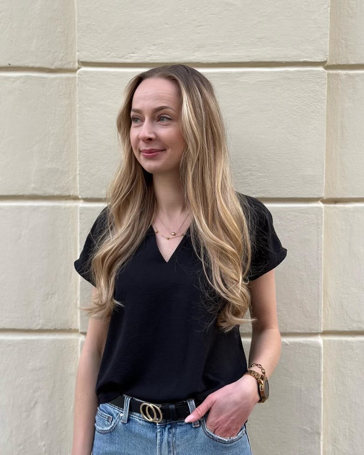 JDY - LION S/S TOP - BLACK