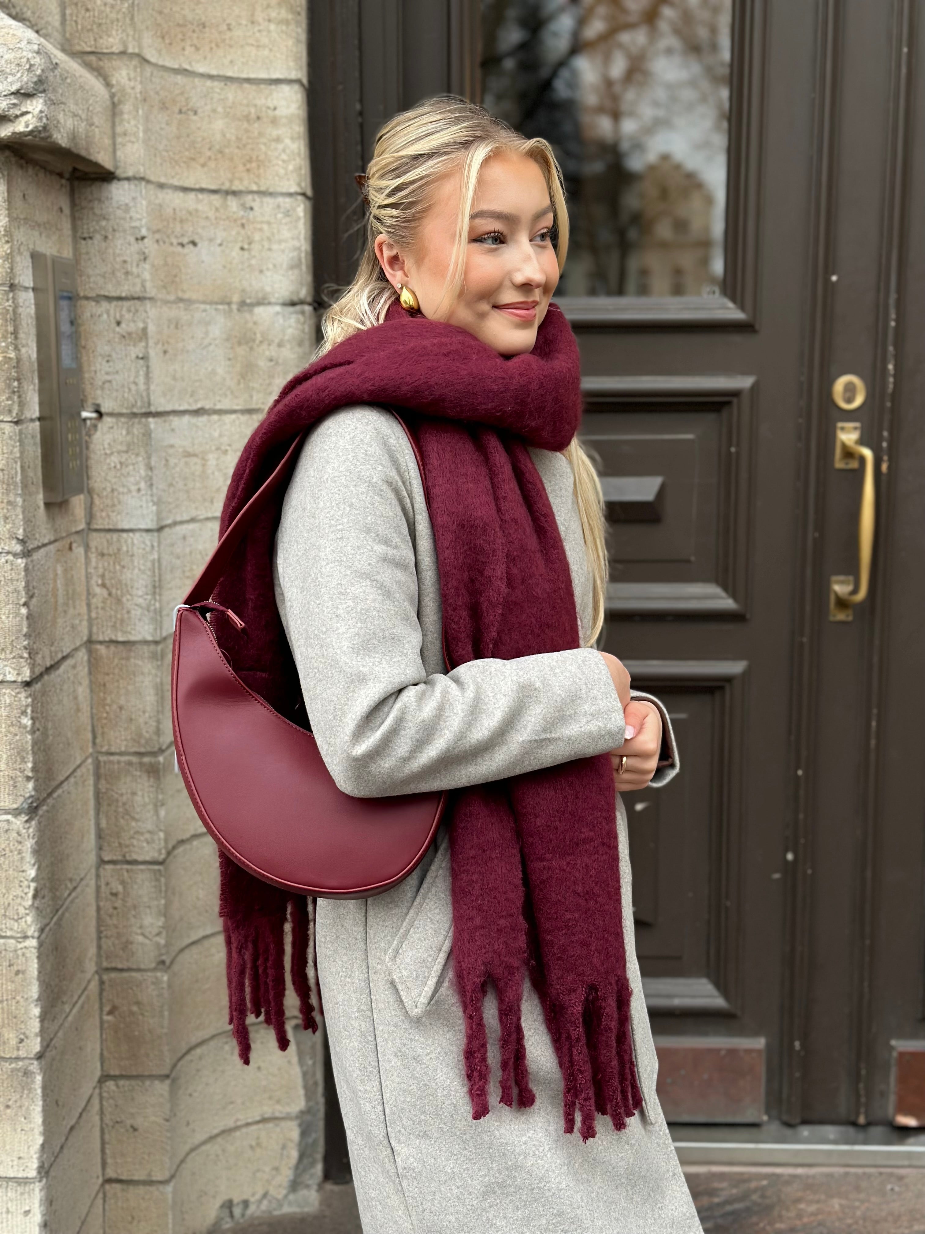 PIECES - NIKITA LONG SCARF - TAWNY PORT