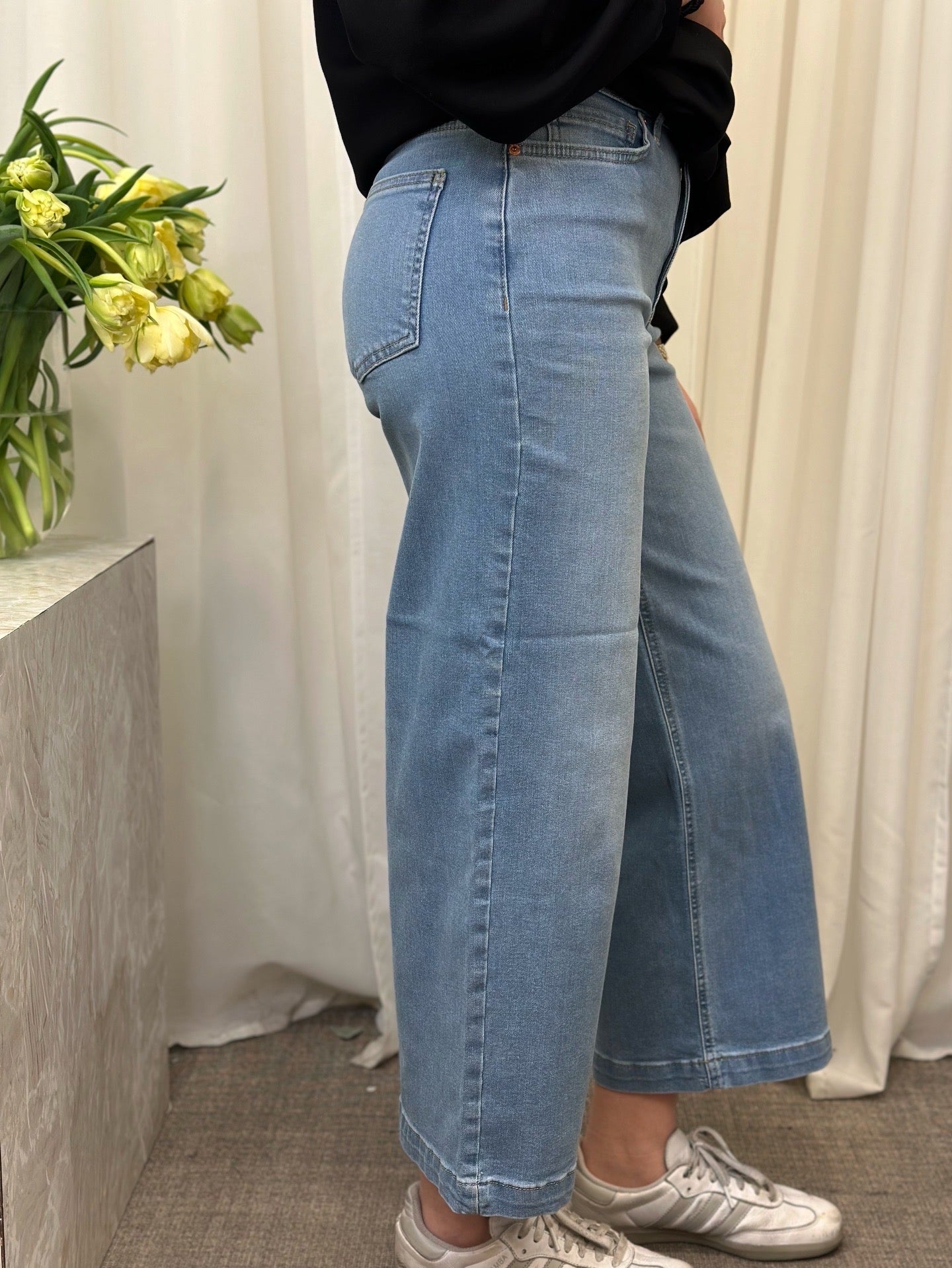 ONLY - MADISON BLUSH HW CROP 15349022 - LIGHT BLUE DENIM
