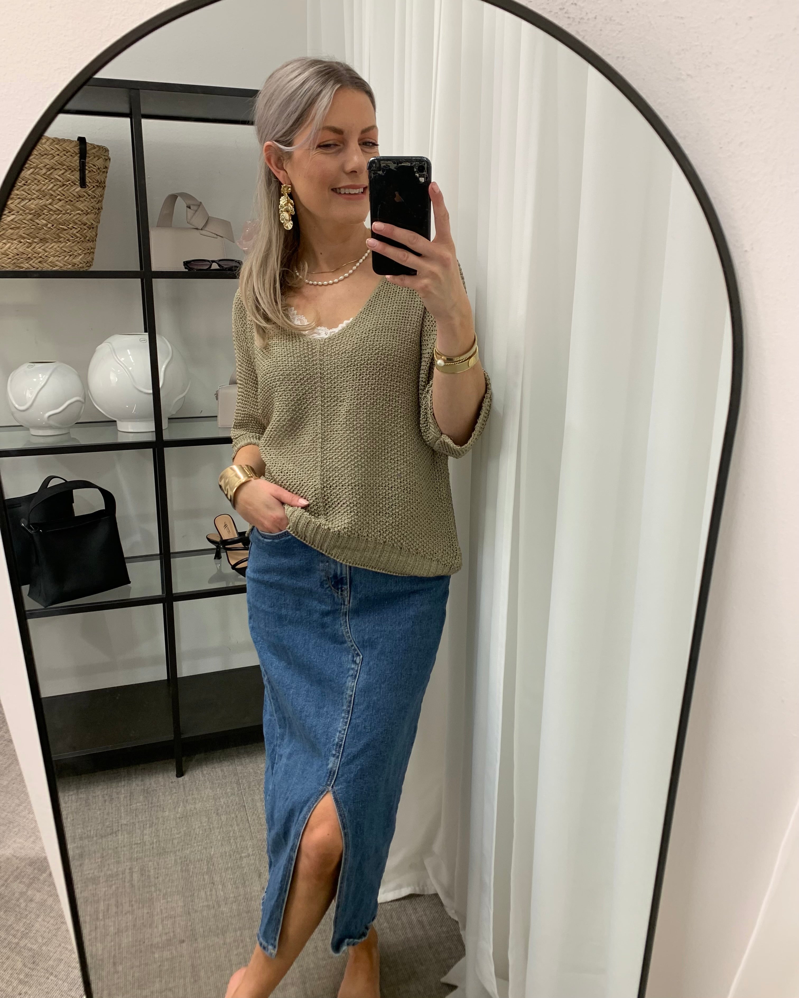 MARTA - STICKAD TRÖJA 7010 - FANGO