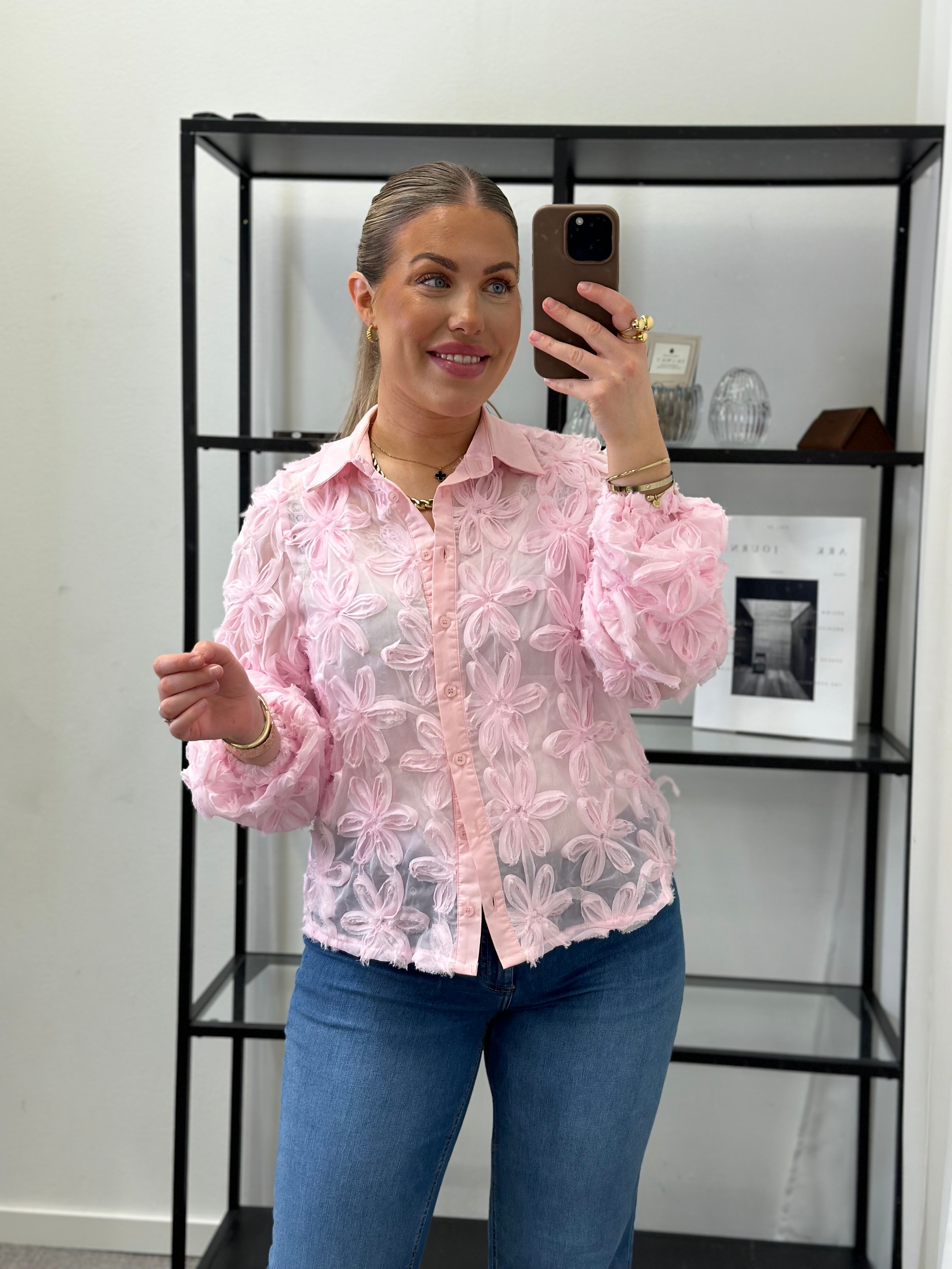 JÖRLEVIK - FLOWER BLUSE - PINK