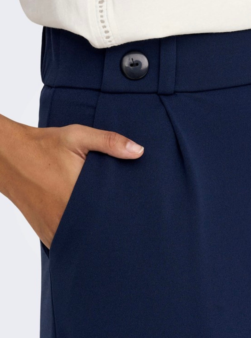 JDY - GEGGO NEW LONG PANT - BLACK IRIS/BLACK BUTT