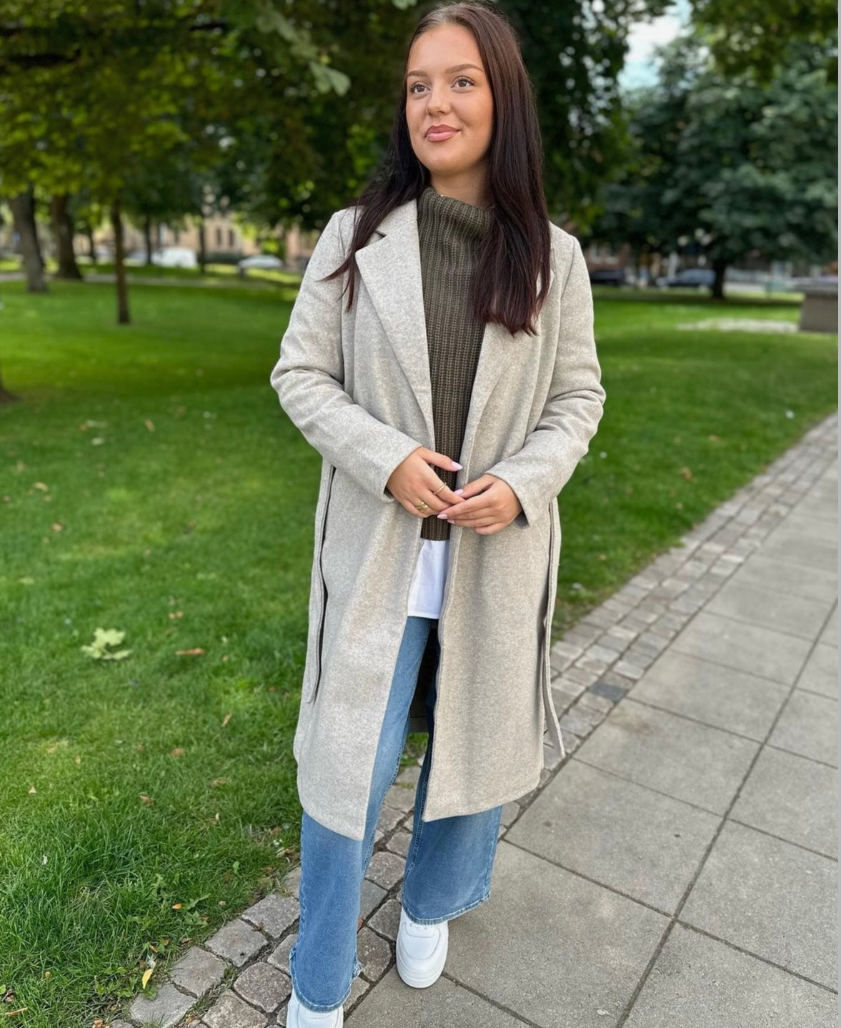 VERO MODA - FORTUNEAYA LONG COAT - SILVER MINK