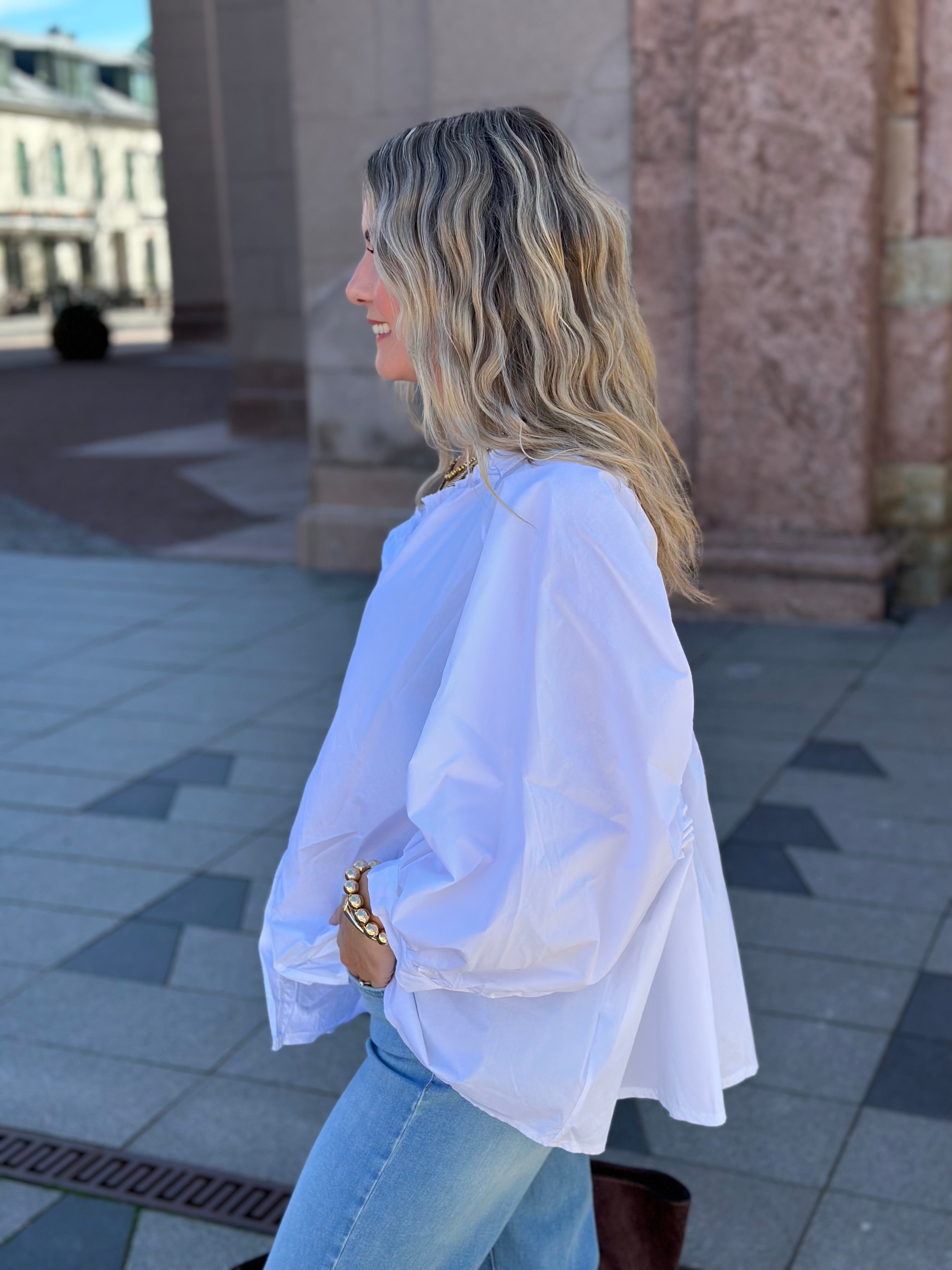 MARTA - SKJORTBLUS 268191 - WHITE