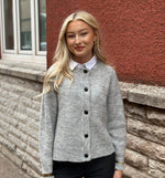 Ladda upp bild till gallerivisning, SELECTED FEMME - LULU SHORT CARDIGAN - LIGHT GREY MELANGE
