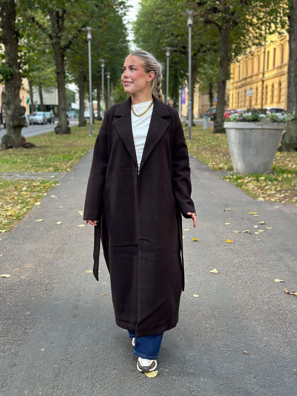 VEROMODA - FORTUNEAYA LONG COAT - CHOCOLATE TORTE