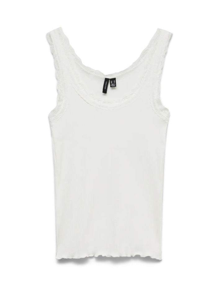 VEROMODA - NANA LACE TOP - SNOW WHITE