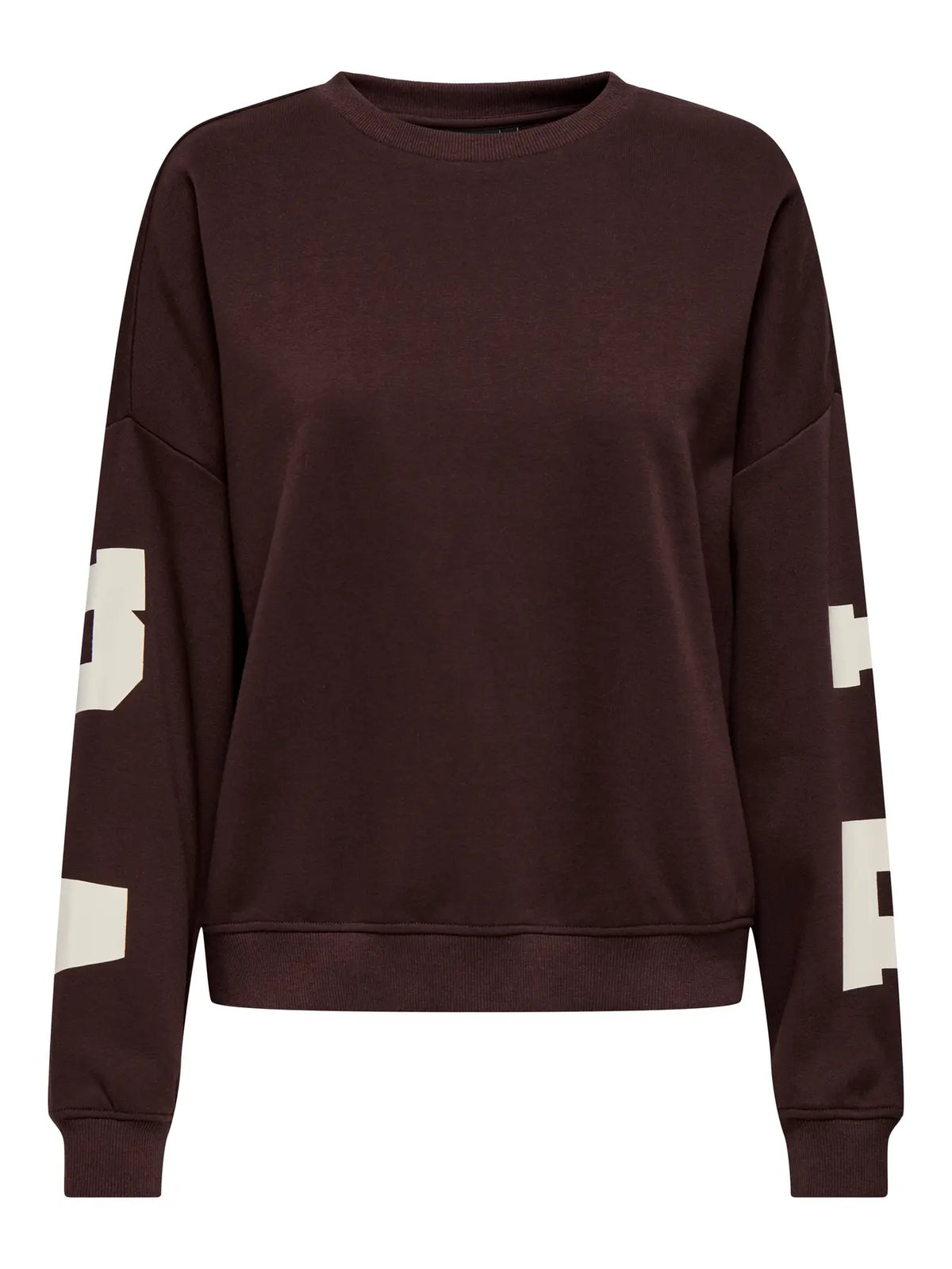ONLY - SWEAT L/S BACK/SLEEVE PRINT - VINEYARD WINE