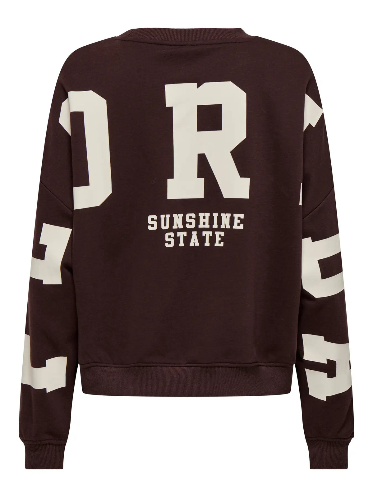 ONLY - SWEAT L/S BACK/SLEEVE PRINT - VINEYARD WINE