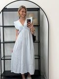 JÖRLEVIK - STRIPE DRESS - WHITE/BLUE