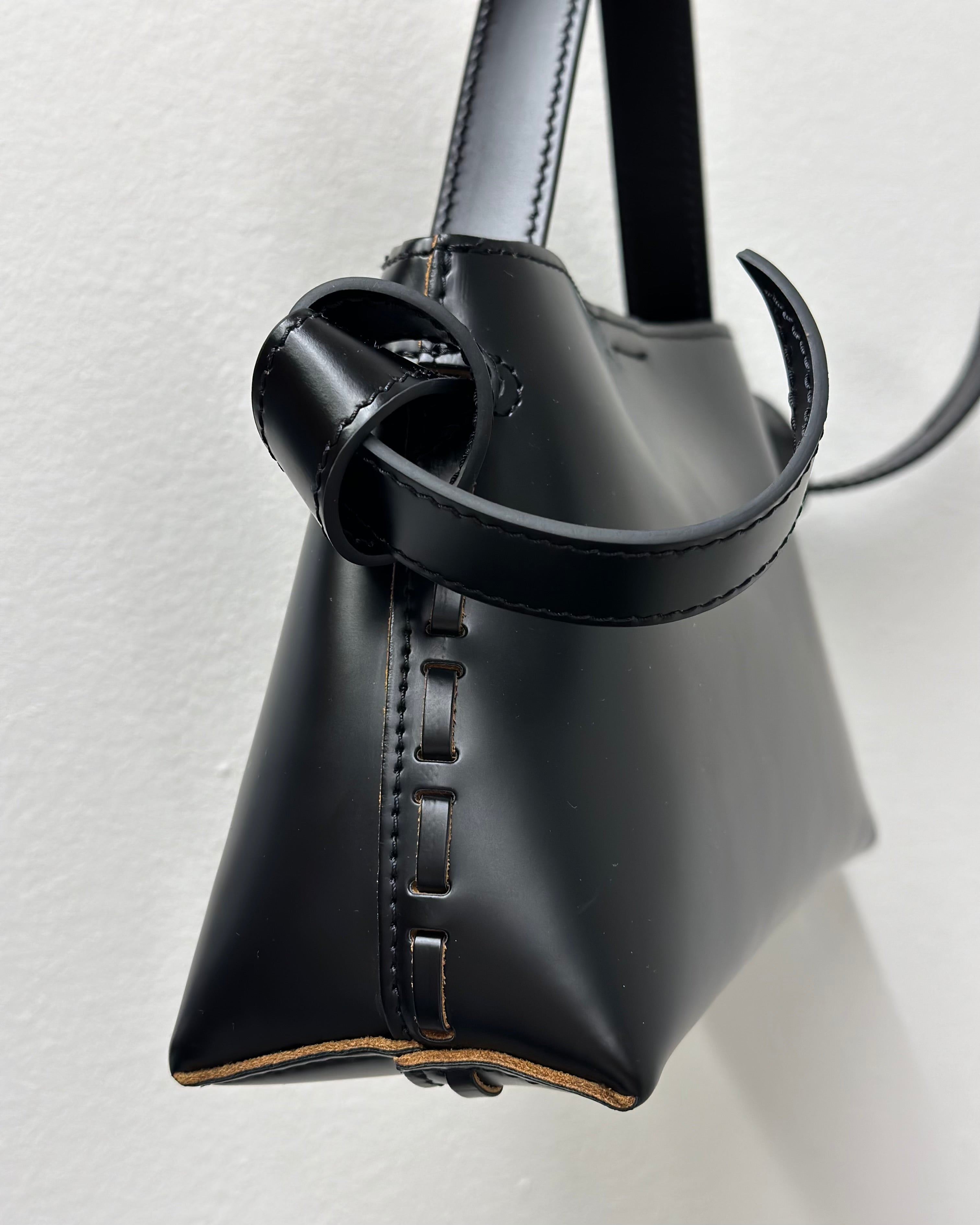 SELECTED FEMME - STELLA MINI LEATHER BAG - BLACK
