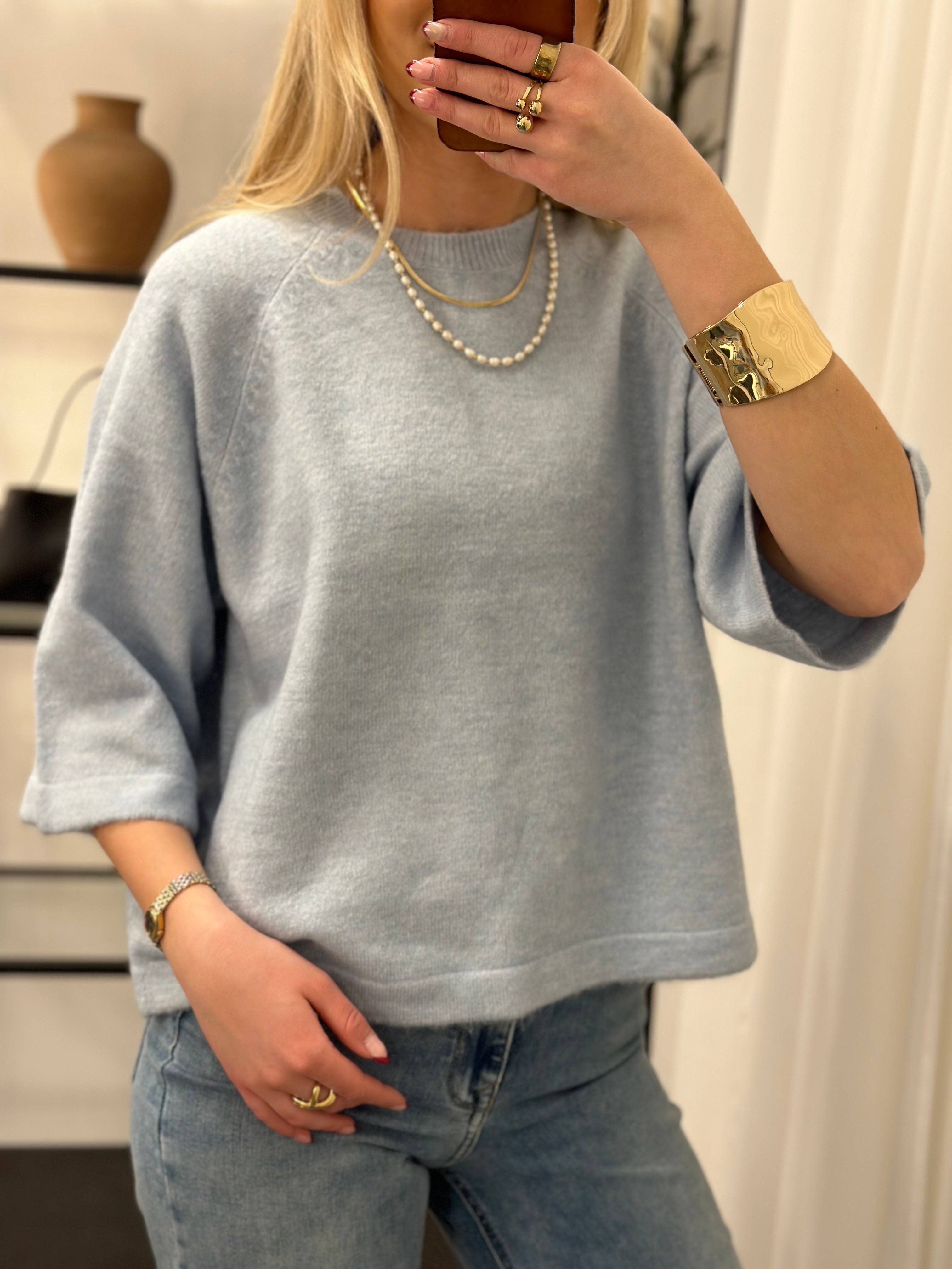 ONLY - SIMONI 3/4 PULLOVER - CASHMERE BLUE/MELANGE