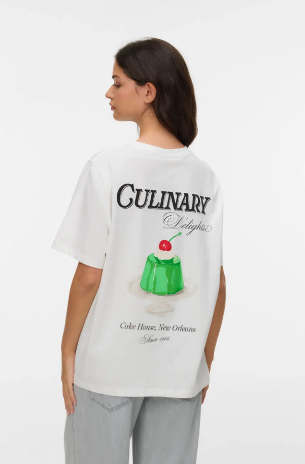 VEROMODA - ZANDRA CATY SS TOP BOX - SNOW WHITE/CULINARY