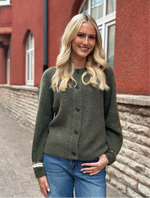 Ladda upp bild till gallerivisning, SELECTED FEMME - LULU SHORT CARDIGAN - KALAMATA/MELANGE

