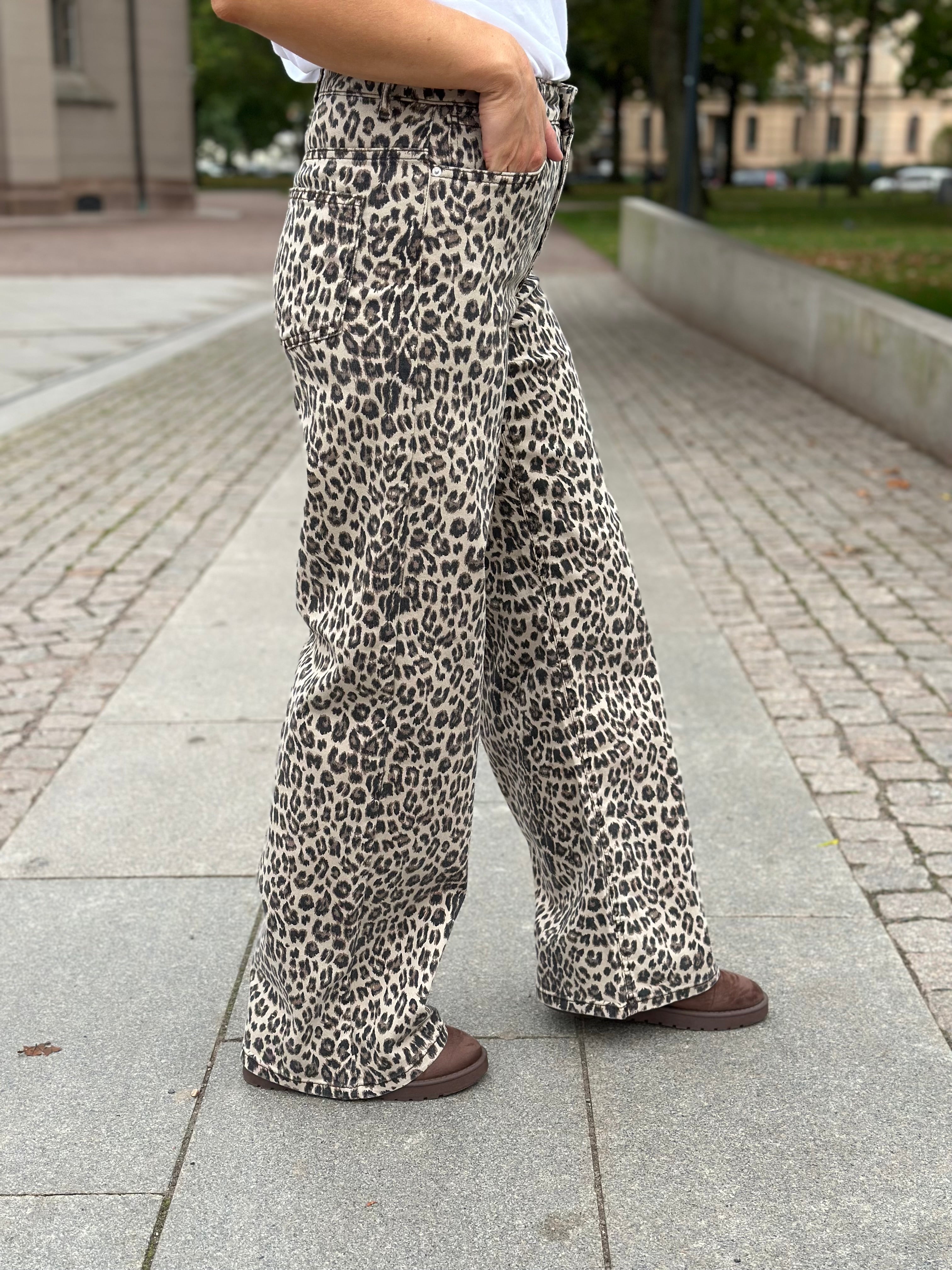 ONLY - MADISON BLUSH HW LEO WIDE - WASHED BLACK/LEO