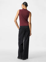 Ladda upp bild till gallerivisning, PIECES - MADISON SL DRAPED TOP - TAWNY PORT
