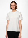 PIECES - RIA SS SOLID TEE - BRIGHT WHITE