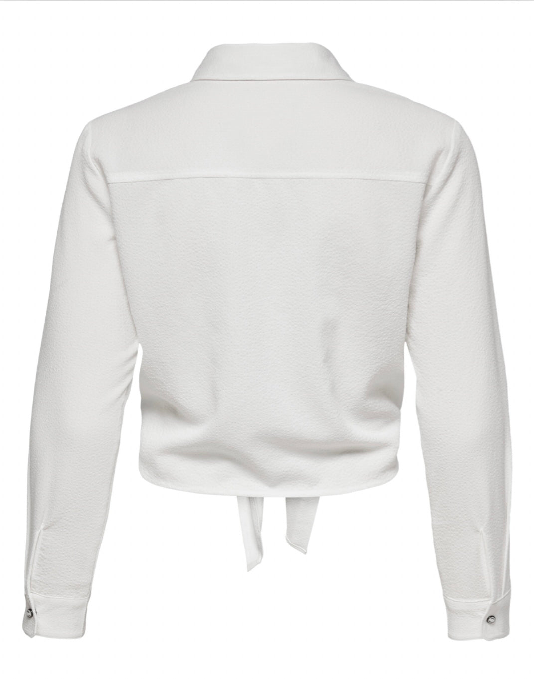 ONLY - LECEY LS KNOT SHIRT - CLOUD DANCER