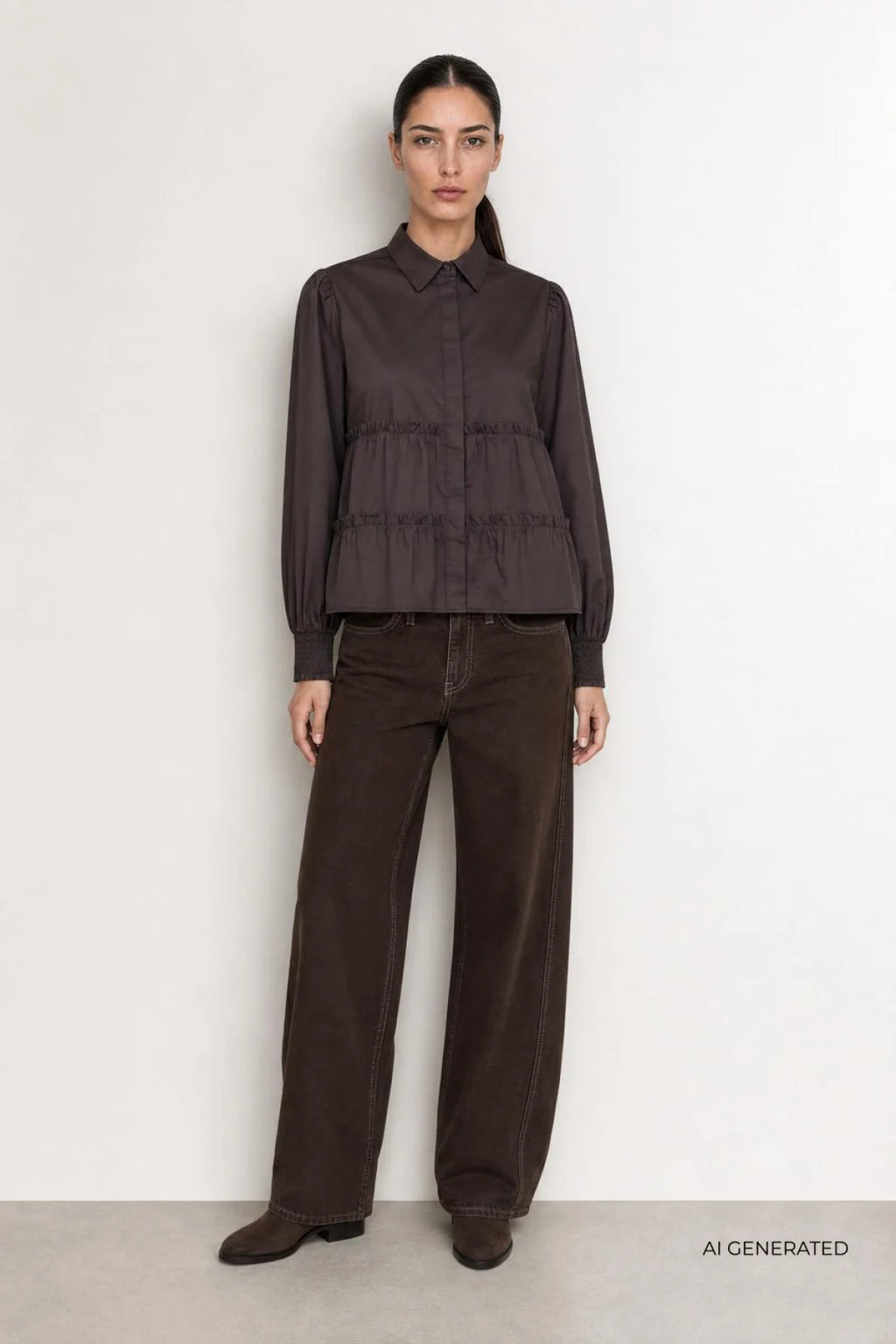 LEVETÉ ROOM - ISLA SOLID - 8250 DARK BROWN