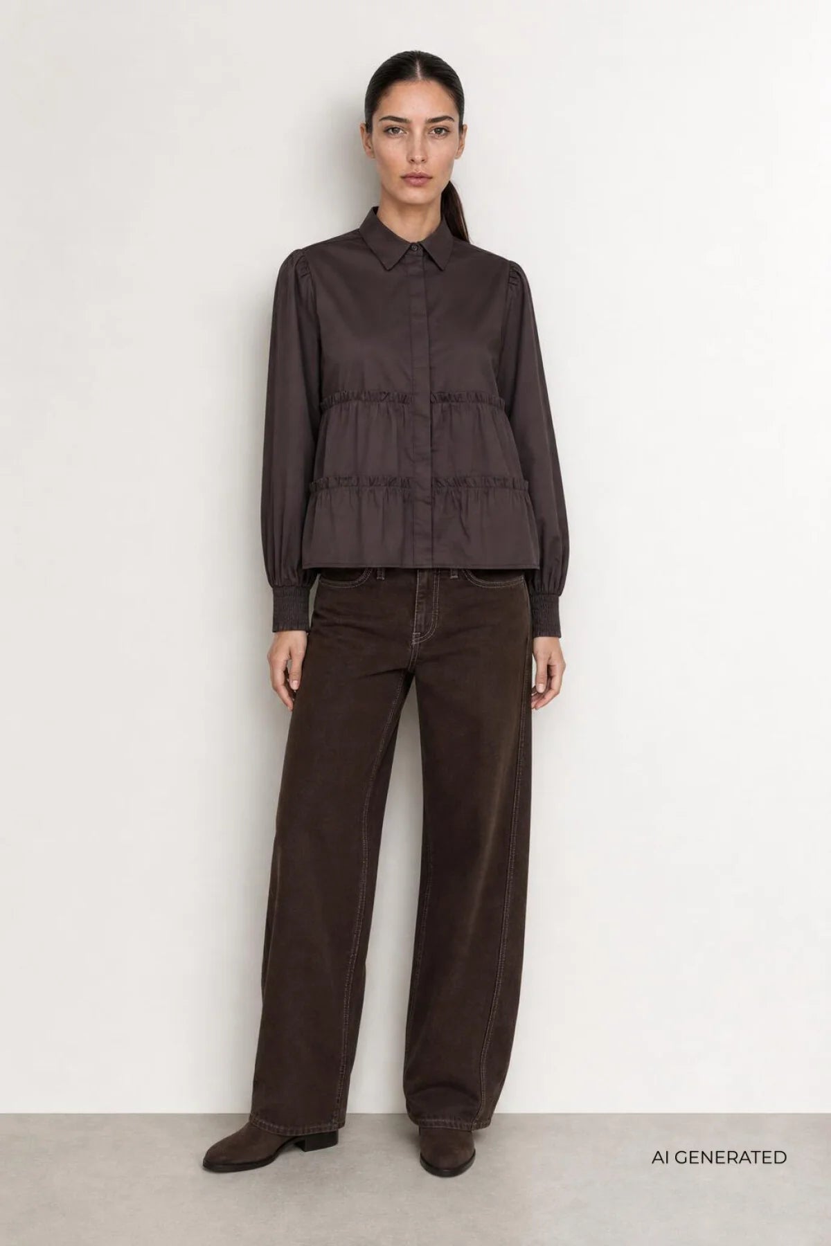 LEVETÉ ROOM - ISLA SOLID - 8250 DARK BROWN