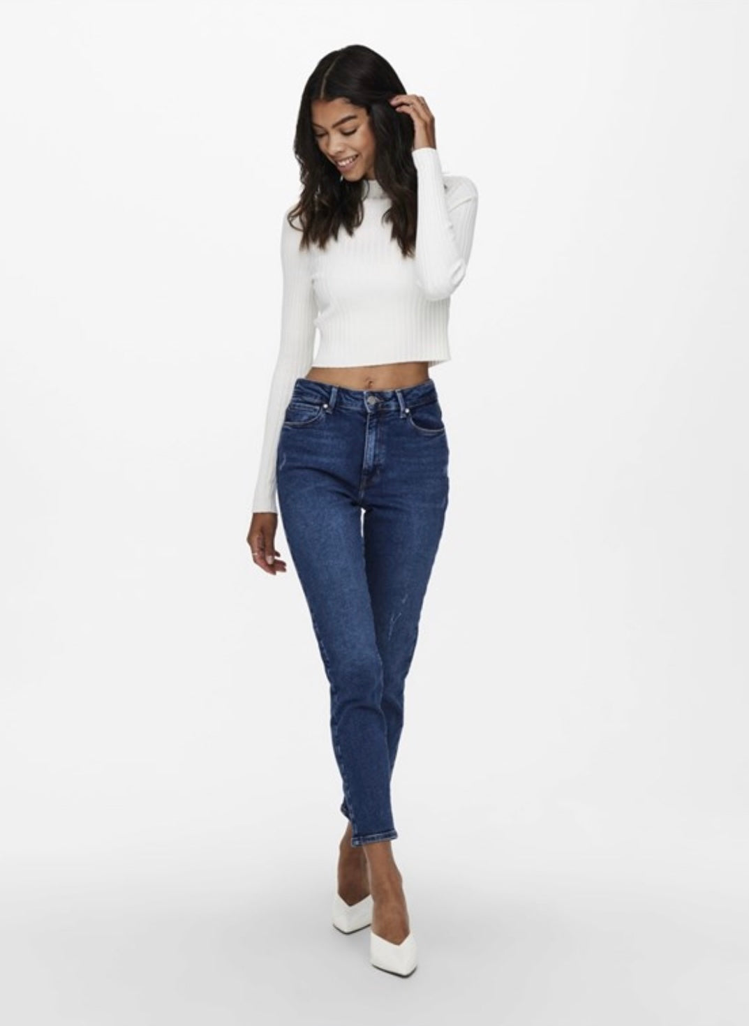 ONLY - EMILY STRETCH LIFE HW - MEDIUM BLUE DENIM