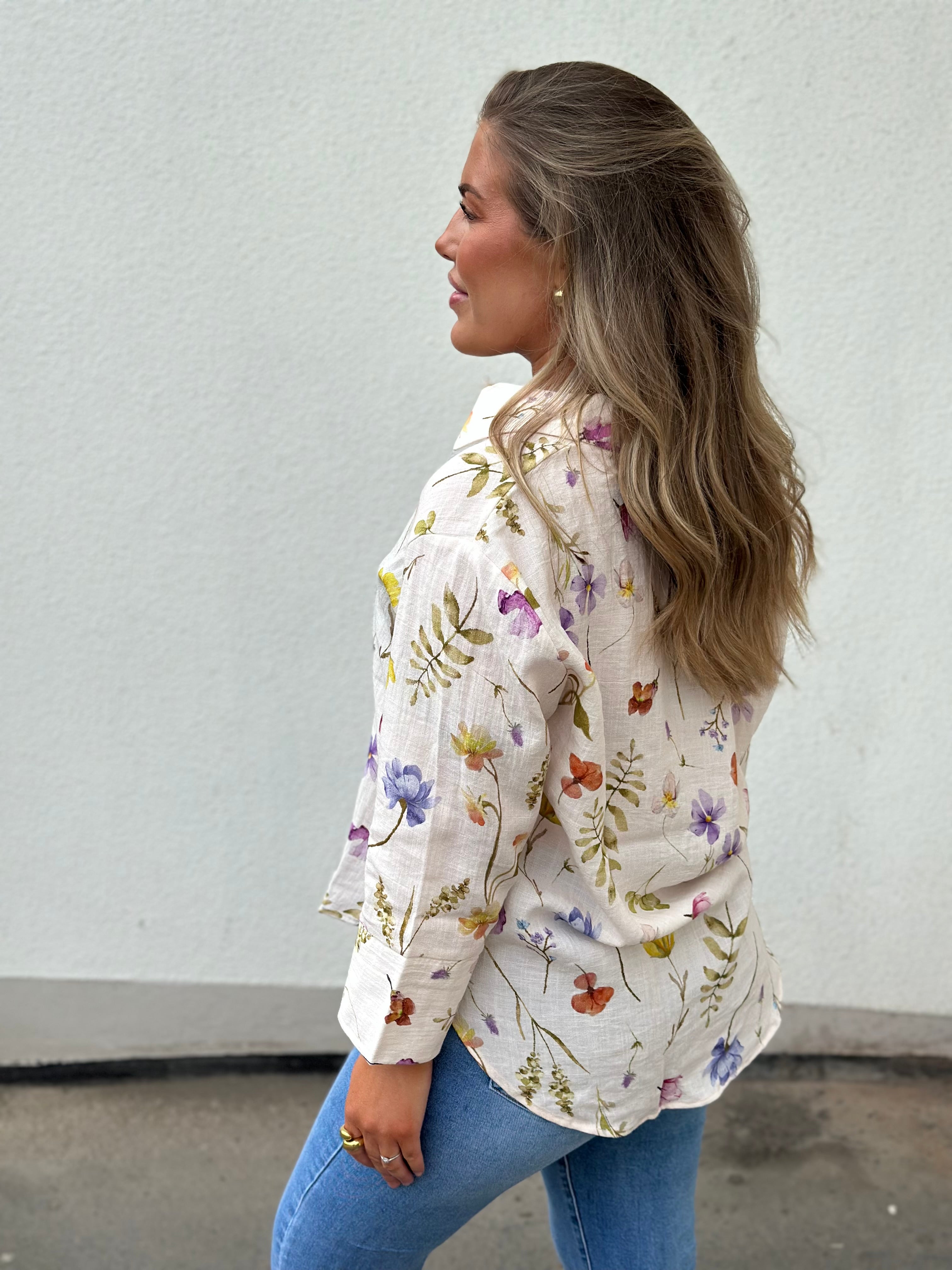 JDY - VIOLA LIFE 3/4 SHIRT - PRISTINE GARDEN FLOWER