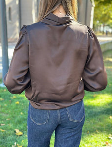 VEROMODA - NINI CIA LS TOP - CHOCOLATE TORTE
