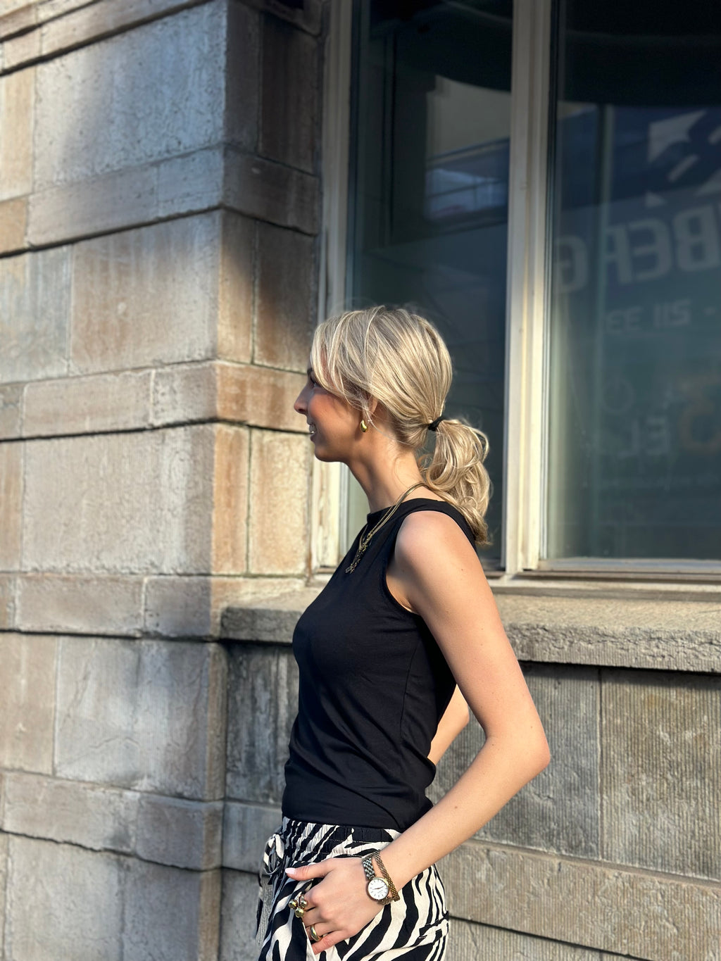 VEROMODA - PANDA MODAL SL TOP - BLACK