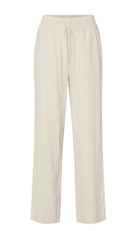 SELECTED FEMME - VIVA-GULIA HW LONG SUN PANT - SANDCHELL