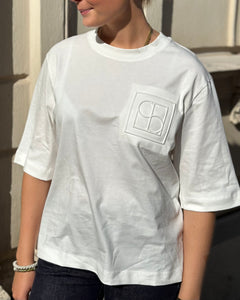 SOAKED - JINA LOGO TEE - BROKEN WHITE