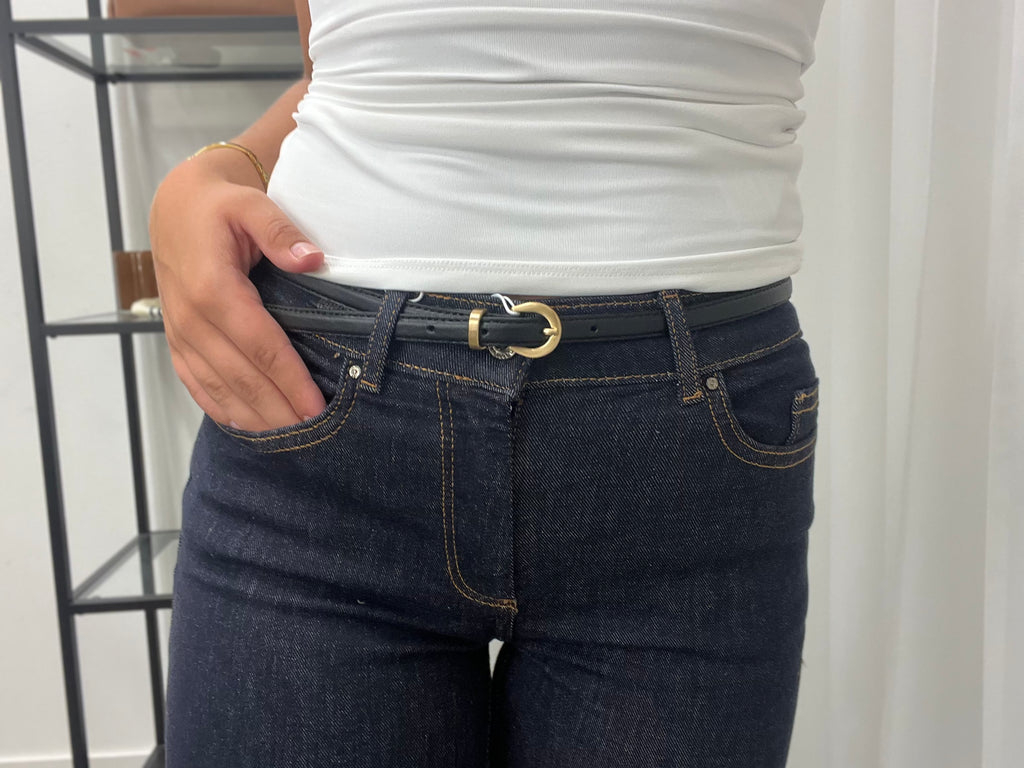 ONLY - BLUSH MID FLARED STAYBLUE DENIM - DARK BLUE DENIM