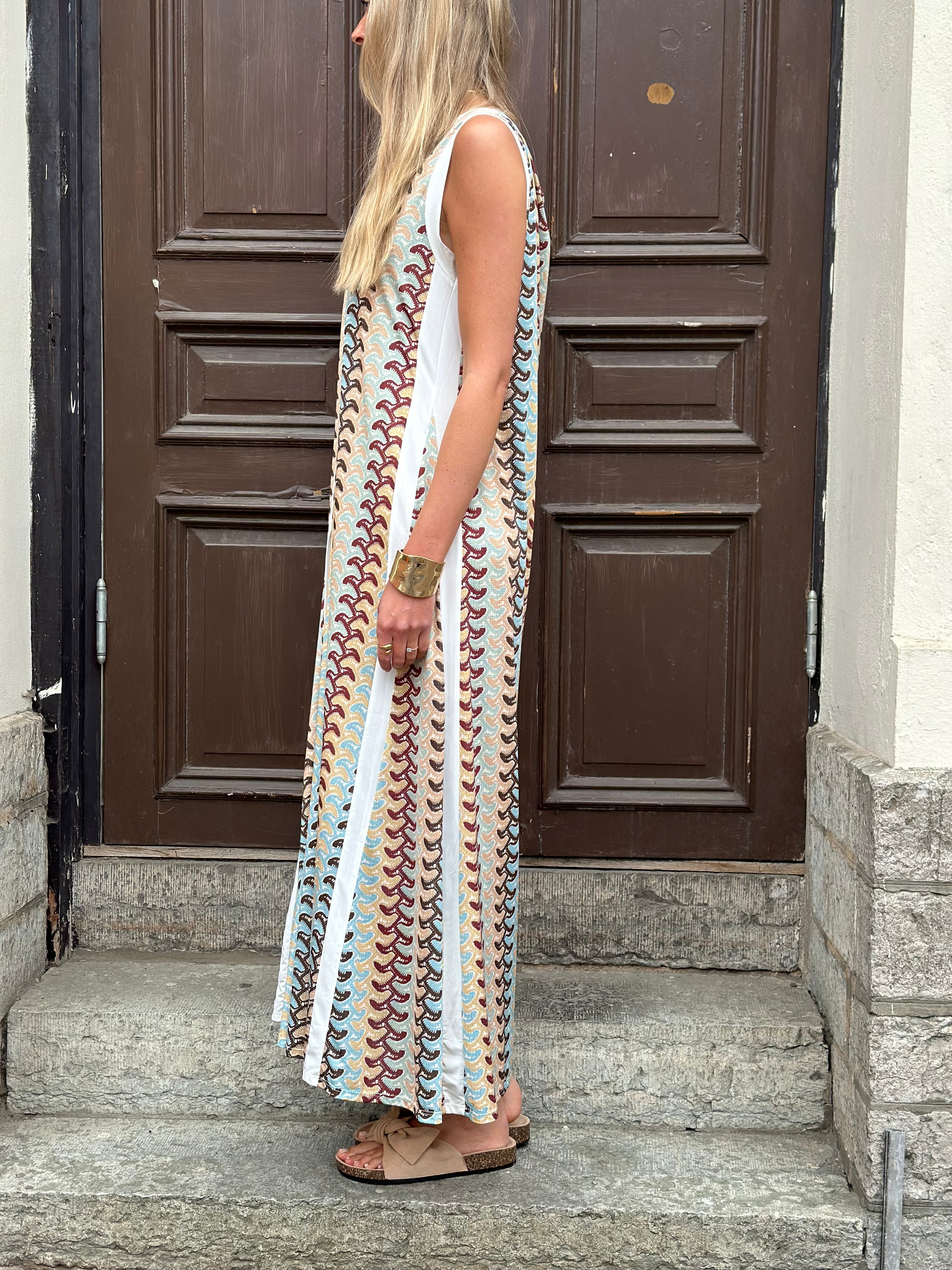 JÖRLEVIK - SUN DRESS - BRUN/BLÅ