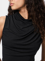 Ladda upp bild till gallerivisning, PIECES - MADISON SL DRAPED TOP - BLACK
