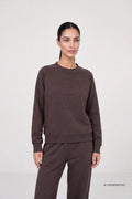 LEVETÉ ROOM - NUKA SWEATSHIRT 301742 - DARK BROWN